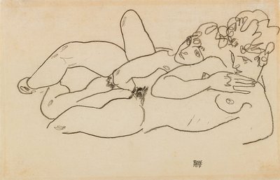 Deux nus allongés - Egon Schiele